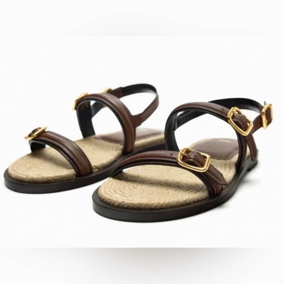 Leather sandals with jute insole - Picture 2 of 7